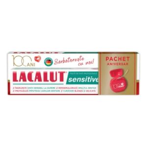 Pastă de dinți Sensitive 75 ml + ață dentară, Theiss Naturwaren