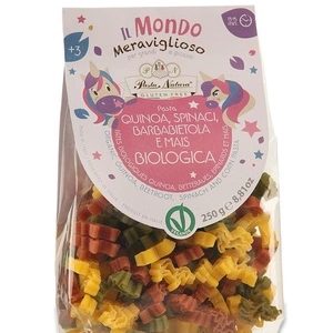 Paste unicorni tricolore cu porumb, sfecla, spanac si quinoa Bio, 250g, Pasta Natura