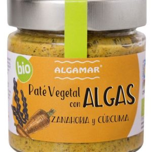 Pate vegetal eco cu alge, morcovi si turmeric, 180g, Algamar
