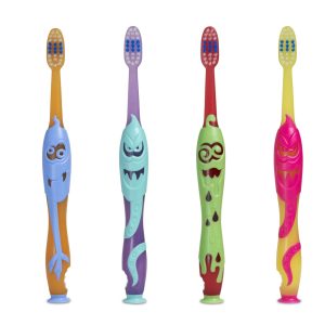 Periuta de dinti pentru copii Monster, 2-6 ani, Soft, Elgydium Kids