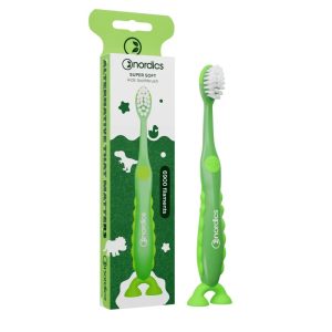 Periuta de dinti pentru copii Premium 6900 super moale, verde, 2+ani, Nordics