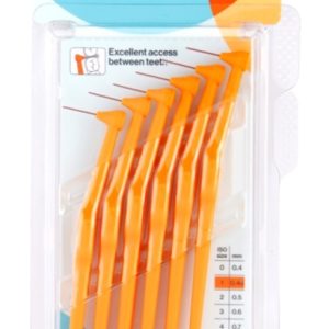Periute Interdentare angle 0.45mm/nr 1 portocaliu, 6 bucati, TePe