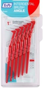 Periute interdentare angle 0.5mm/nr. 2 rosu, 6 bucati, TePe