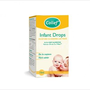 Picaturi anticolici cu enzima lactaza Infant Drops, 15 ml, Colief