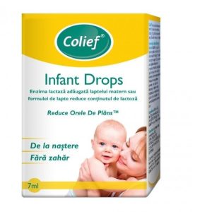 Picaturi anticolici cu enzima lactaza Infant Drops, 7 ml, Colief
