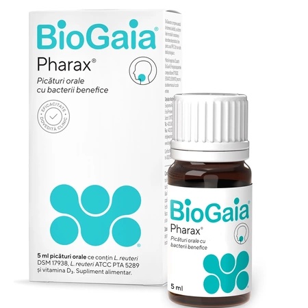 Picaturi orale probiotice Pharax D3 BioGaia, 5 ml, Ewopharma