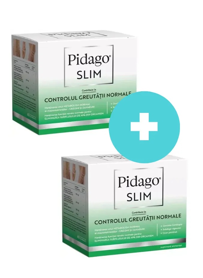 Pidago Slim, 60 comprimate, oferta 1+1, Fiterman