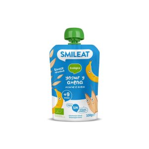 Piure banane, iaurt si ovaz Bio, +9l, 100g, Smileat