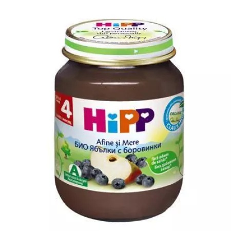 Piure Bio de Afine si Mere, +4 luni, 125 g – HiPP