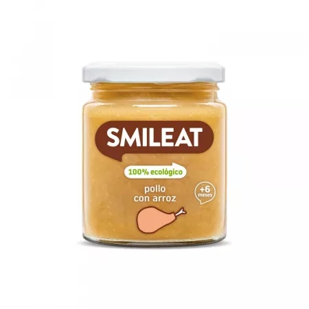 Piure Bio de legume cu pui, orez si ulei de masline +6 luni, 230 g – Smileat