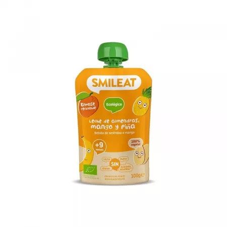 Piure Bio din migdale, mango si ananas +9 luni, 100 g – Smileat