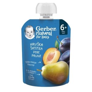 Piure bio din pere si prune 6l+, 90g, Gerber