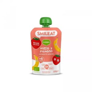 Piure din banane si capsuni +6l Bio, 100g, Smileat
