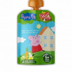 Piure din fructe cu banane Peppa Pig, 90g, Fruit Funk