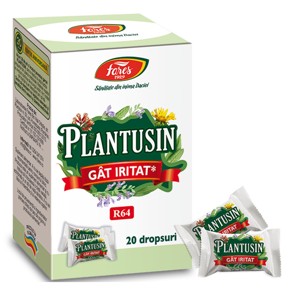 Plantusin Gat Iritat R64, 20 dropsuri, Fares