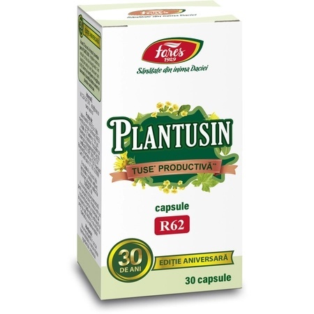 Plantusin Tuse Productiva R62, 30 capsule, Fares