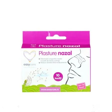 Plasture nazal respiratie usoara, 10 bucati, EasyCare