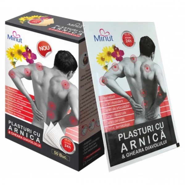 Plasturi Arnica s i Gheara Diavolului Minut, 9 x 14 cm - 1 Buc