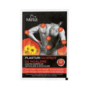 Plasturi cu arnica si gheara diavolului cu efect de incalzire, 9 x 14cm, 1 bucata, Minut