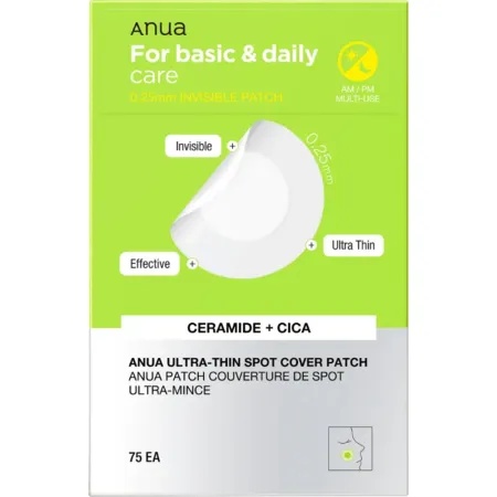 Plasturi hidrocoloidali cu ceramide pentru cosuri Ultra-Thin Spot Cover Patch, 75 bucati, Anua