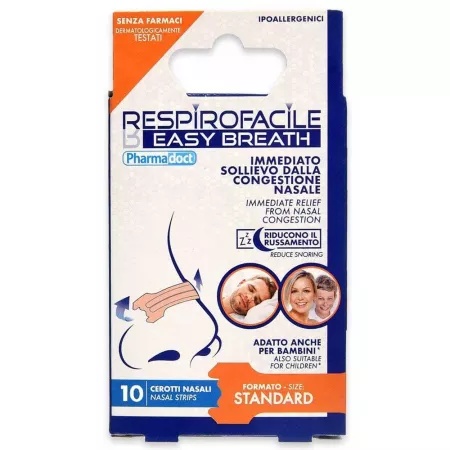 Plasturi nazali Respiri Usor Pharmadoct, 10 bucati – Eurosirel