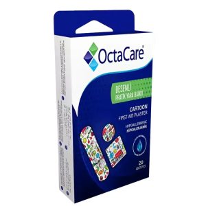 Plasturi pentru prim ajutor, design Desene, 20 bucati, Octacare
