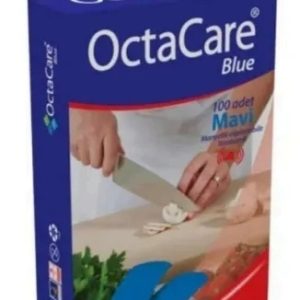 Plasturi prim ajutor Blue Magnetically Det, 100 bucati, Octacare