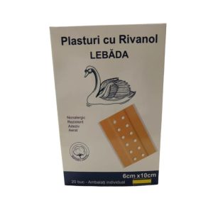 Plasturi rivanol , 10cmx6cm, 20buc, Lebada