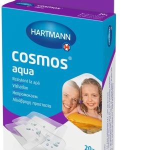 Plasturi transparenti Cosmos Aqua, 3 dimensiuni, 20 bucati, Hartmann