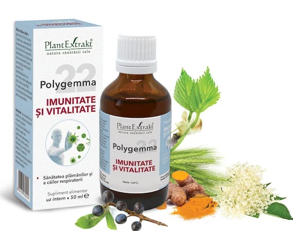 Polygemma 22 Imunitate si Vitalitate, 50 ml, Plant Extrakt