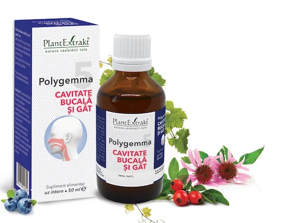 Polygemma 5, Cavitate bucala si Gat, 50 ml, Plant Extrakt