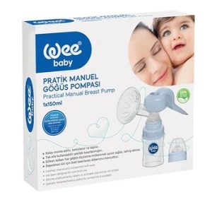 Pompa de san manuala + biberon cu gat larg, 752, Wee Baby