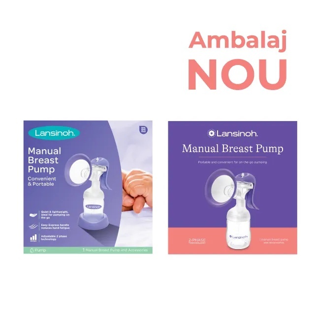 Pompa de san manuala cu biberon 160 ml, 50555, Lansinoh