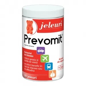 Prevomit cu aroma de capsuni 3ani+, 60 jeleuri, Zdrovit