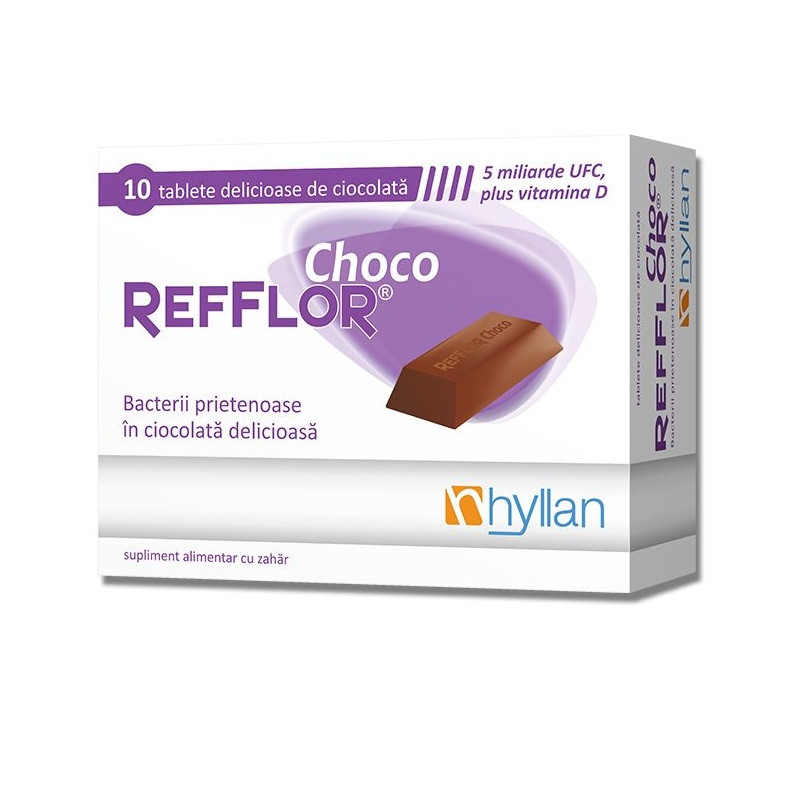 Probiotice Refflor Choco, 10 tablete – Hyllan