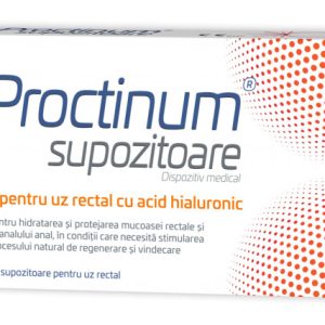 Proctinum supozitoare cu acid hialuronic pentru hemoroizi, 10 bucati, Zdrovit