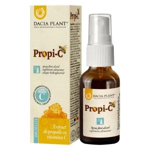 Propi-C Extract de propolis cu Vitamina C spray fara alcool, 20ml, Dacia Plant