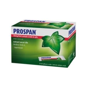 Prospan 35 mg/5 ml solutie orala, 21 plicuri, Salveo