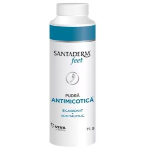 Pudra antimicotica cu bicarbonat si acid salicilic Feet Santaderm, 75g, Viva Pharma