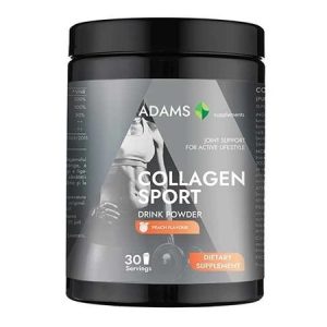 Pudra instant cu aroma de piersica Collagen Sport Active Line, 600g, Adams