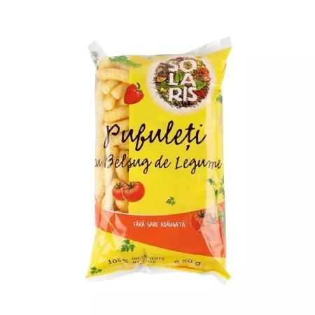 Pufuleti cu belsug de legume fara sare 50g (Solaris)