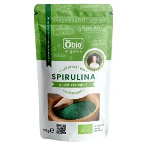 Pulbere de spirulina raw bio, 125g, OBio