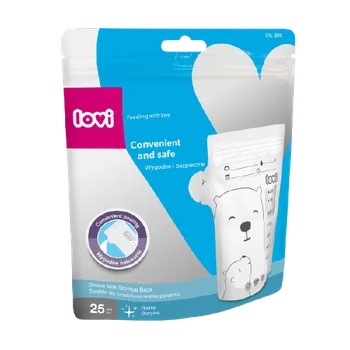 Pungi pentru stocarea laptelui matern, 25 bucati – Lovi