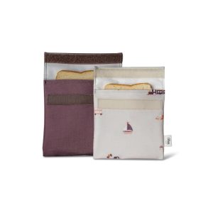 Pungi reutilizabile pentru sandwich cu design vehicule, 2 bucati, Citron