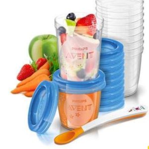 Recipiente pentru stocarea hranei SCF721/20, 20 bucati, Philips Avent