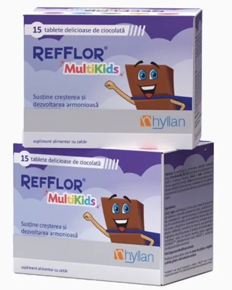 Refflor Multikids, 15 tablete de ciocolata, 1+1, Hyllan