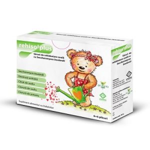 Rehisol Plus saruri de rehidratare cu probiotic 0luni+, 6+6 plicuri, Dr. Phyto