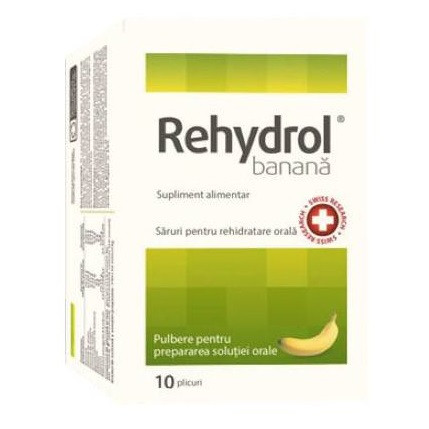 Rehydrol Banana – 10 plicuri – MBA Pharma