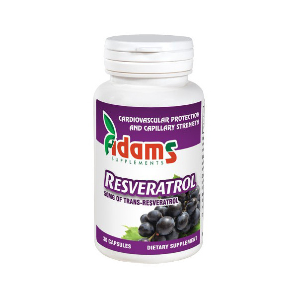 Resveratrol 50mg, 30 capsule, Adams Vision
