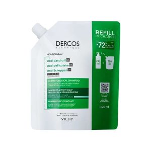 Rezerva eco sampon antimatreata Dercos pentru par normal-gras, 390ml, Vichy